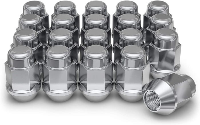 set of chrome lug nuts