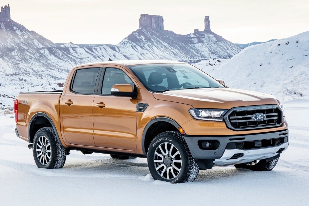 2022 Ford Ranger in the snow