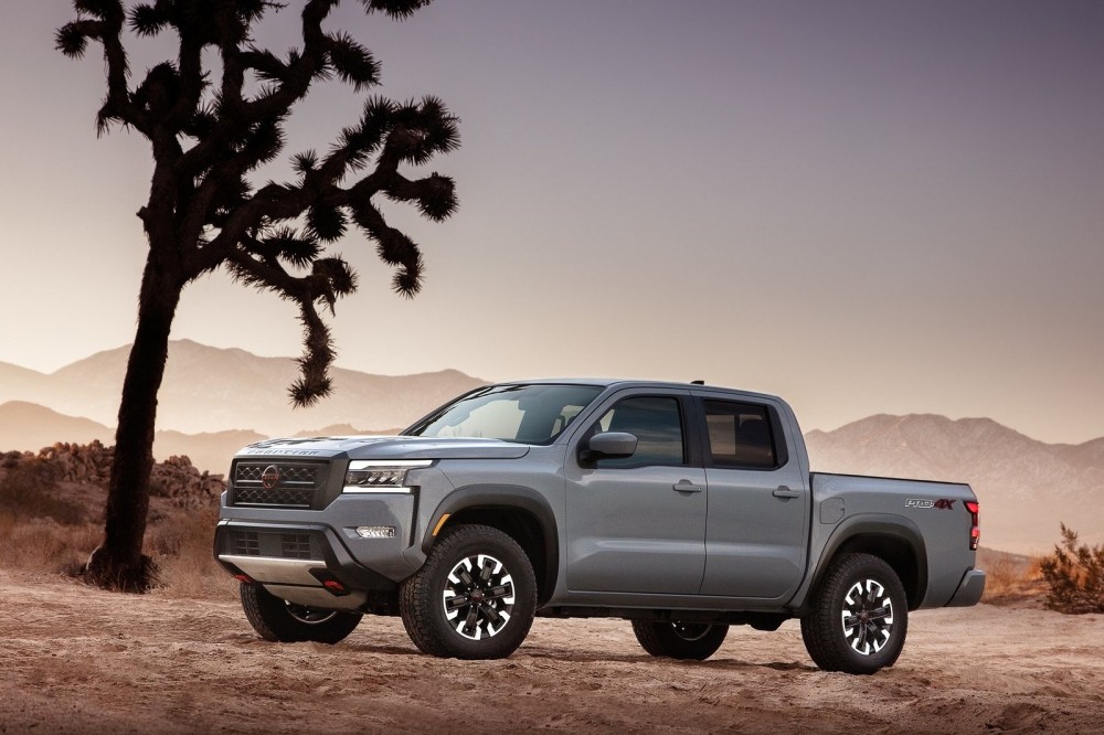 2022 Nissan Frontier in the desert. 